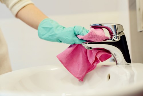 Upholstery cleaning service in Monken Hadley for a sofa