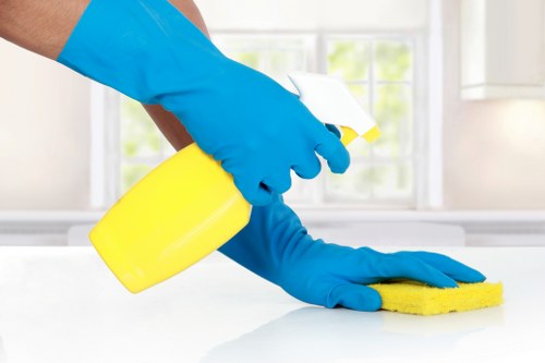 Professional carpet cleaners in Monken Hadley restoring a living room carpet